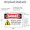 Signmission Medical Gases High Pressure Danger Sign, Vinyl Decal, 18in W x 12in L, 2PK OS-2PACK-DS-D-1218-L-2174 - alternate 5